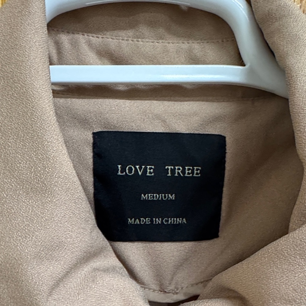 Love Tree Women's Tan Trench Coat lightweight‎ - Picture 3 of 7